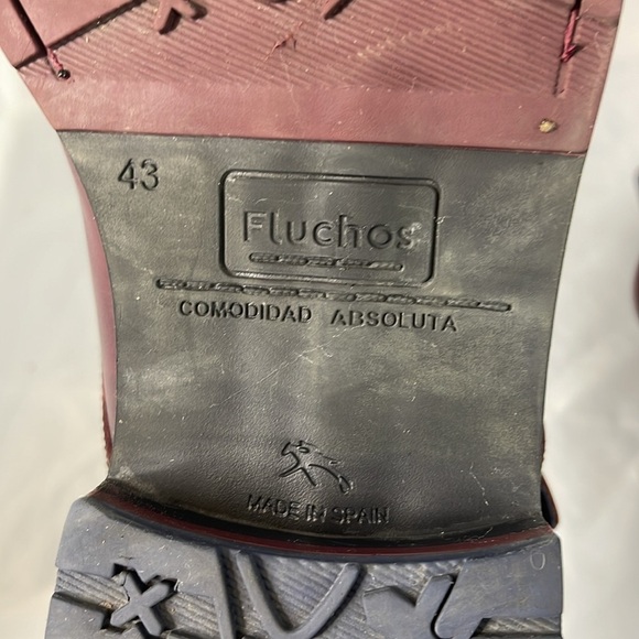 FLUCHOS Huellas Monk Strap Burgundy Cap Toe F0279 Genuine Leather Spain 43 EU - Picture 10 of 14